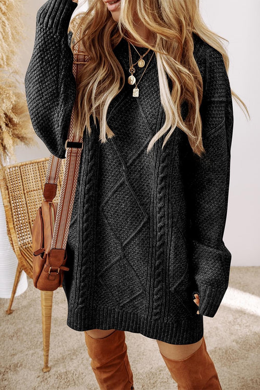 Sweater Dress-Loose Fit