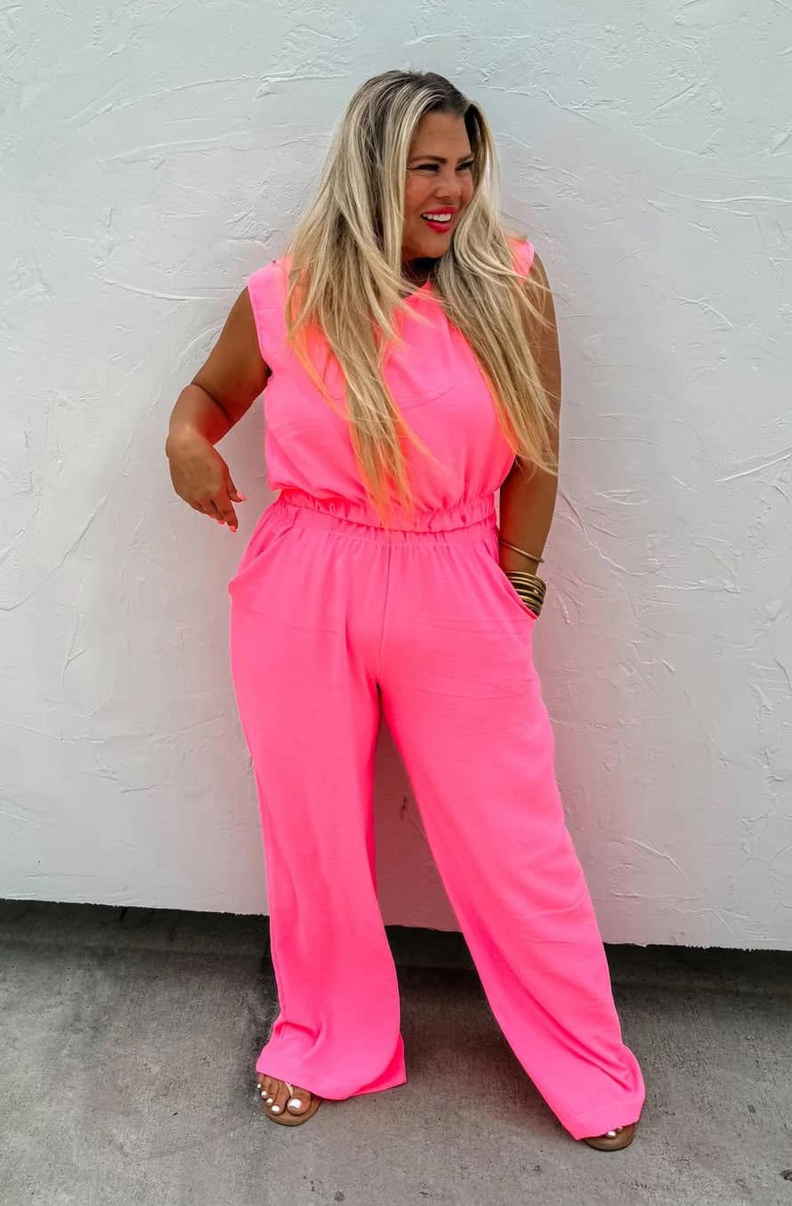 Pink 2-piece outfit L/XL