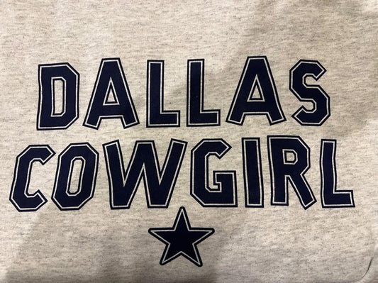 Dallas Cowgirl Sweatshirt-Screen Print Size Large