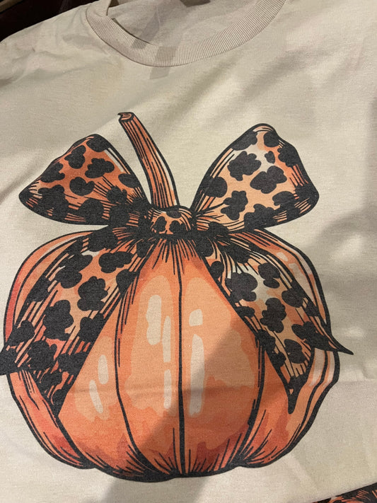 Leopard Bow Pumpkin Sublimation