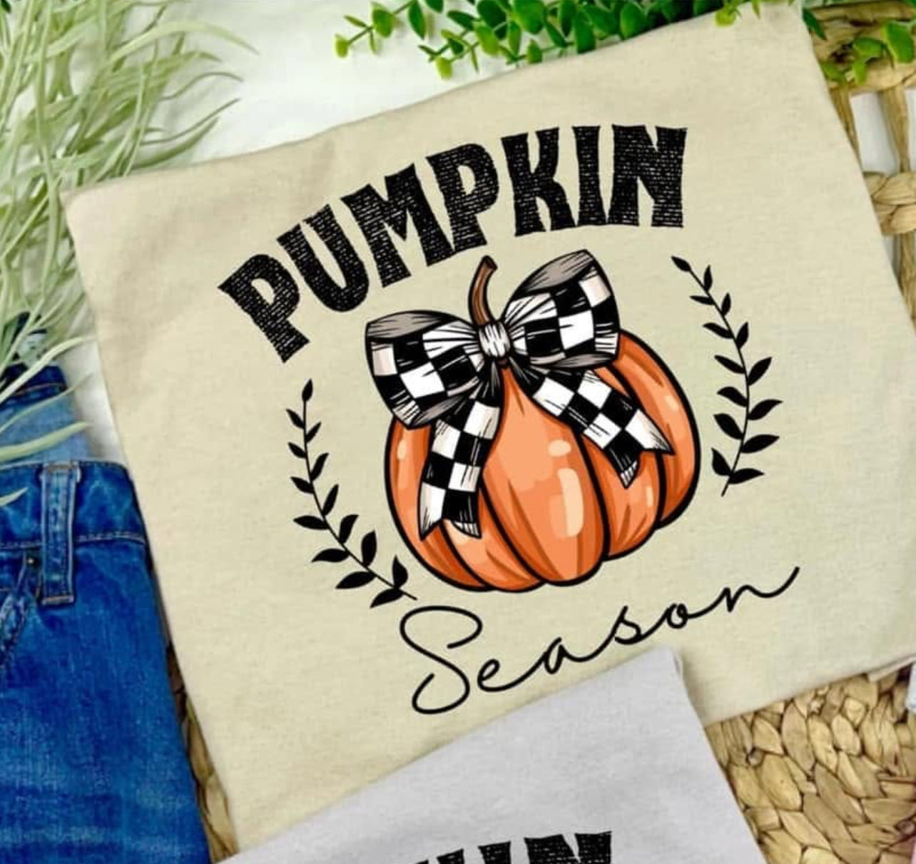 Pumpkin Season Checkered Sublimation