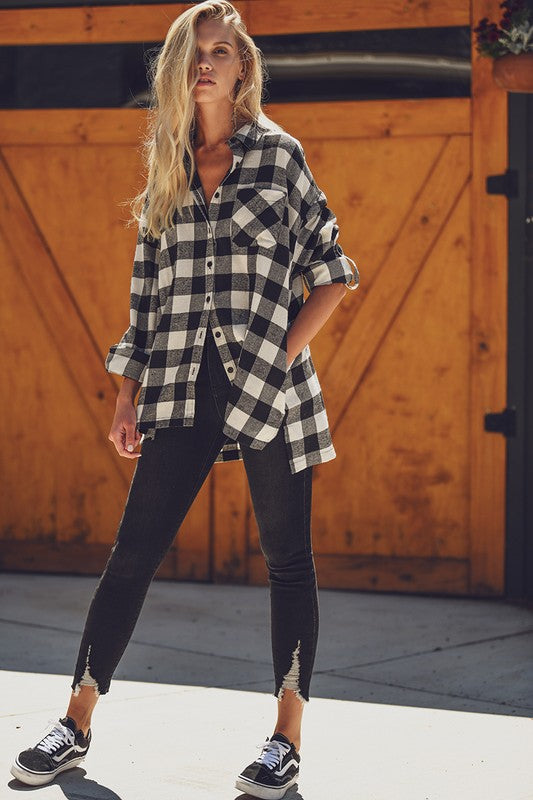 Risen Oversized Flannel with Pockets