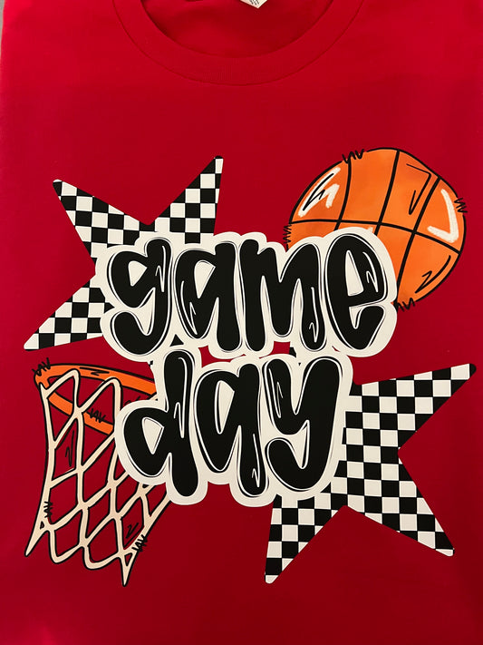 Game Day Basketball Red Long Sleeve