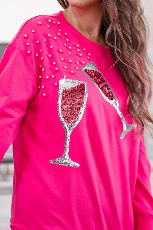 Pop the Champagne Sequin Top