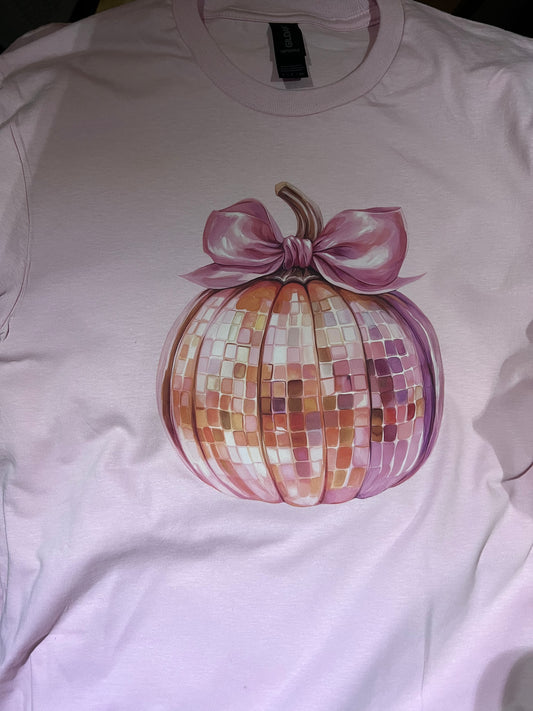 Light Pink Gildan Softstyle Disco Pumpkin Tee