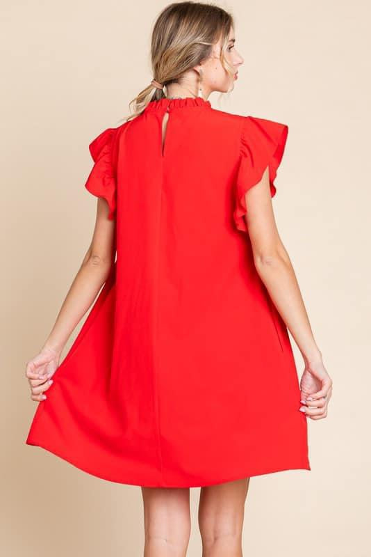 Red Flutter Dress