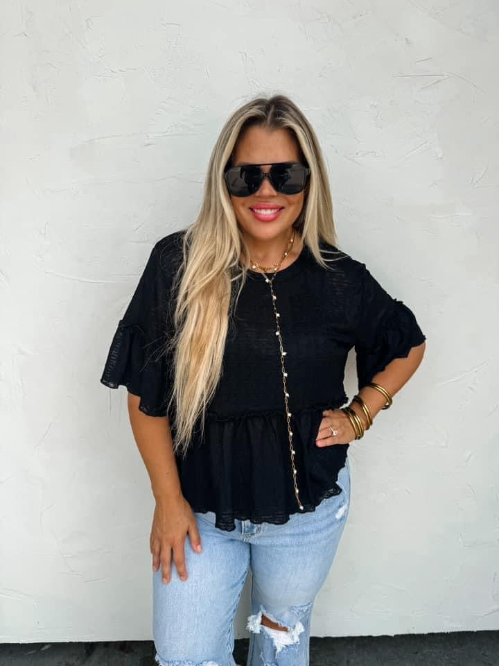 Maggie Lace Black Top