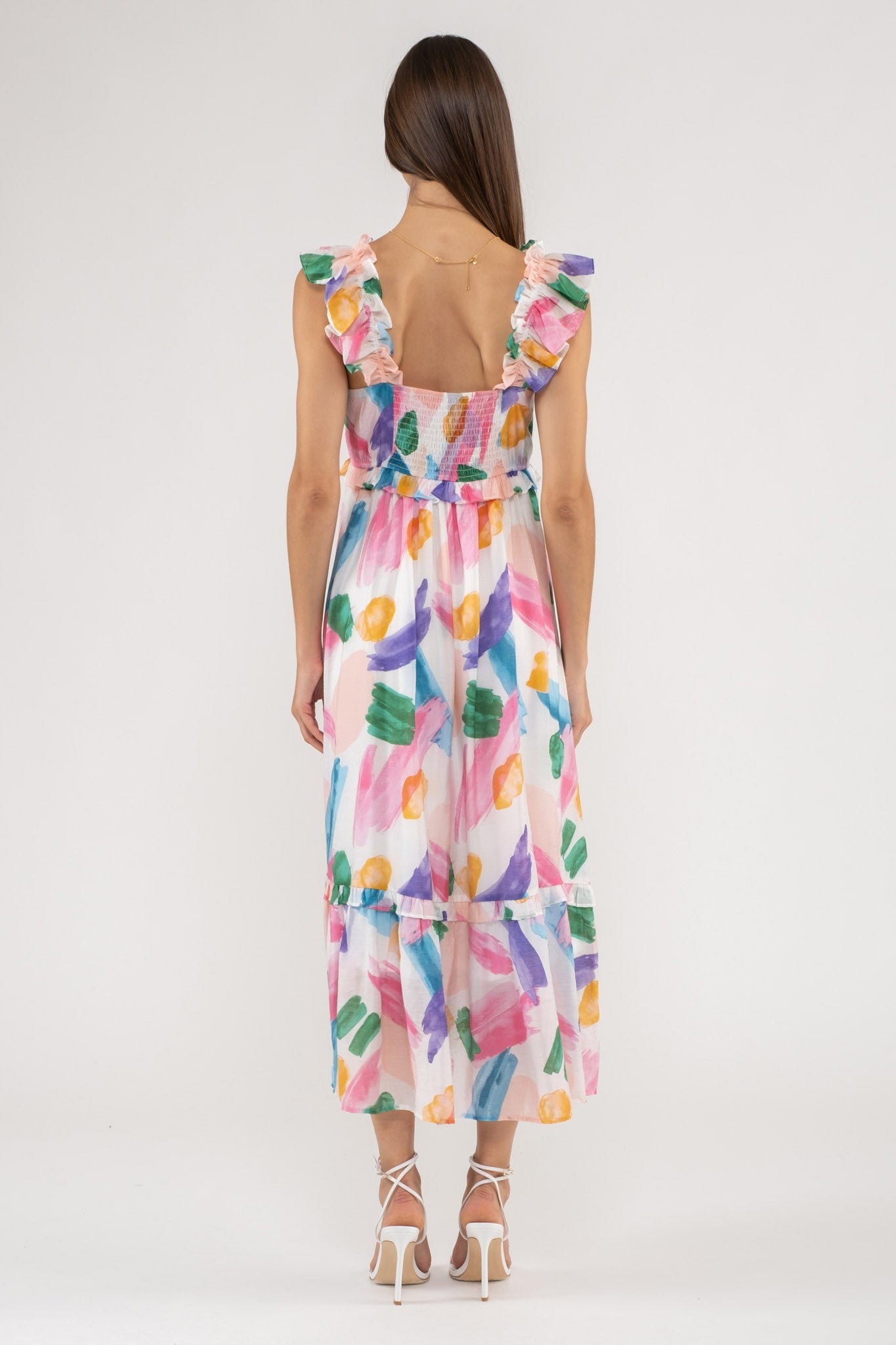 Brush Stroke Midi Dress