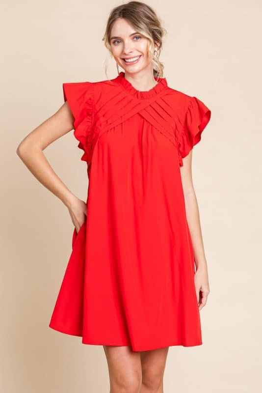 Red Flutter Dress