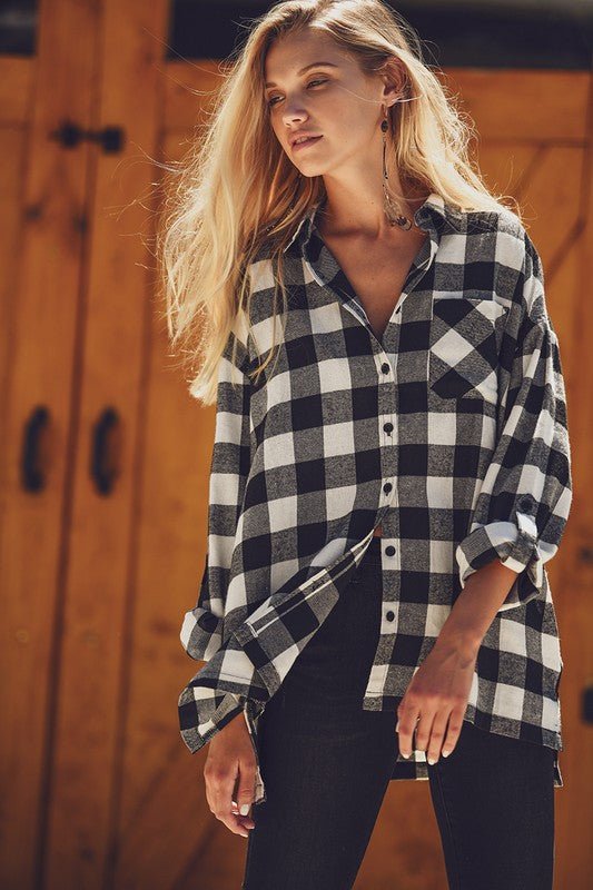 Risen Oversized Flannel with Pockets