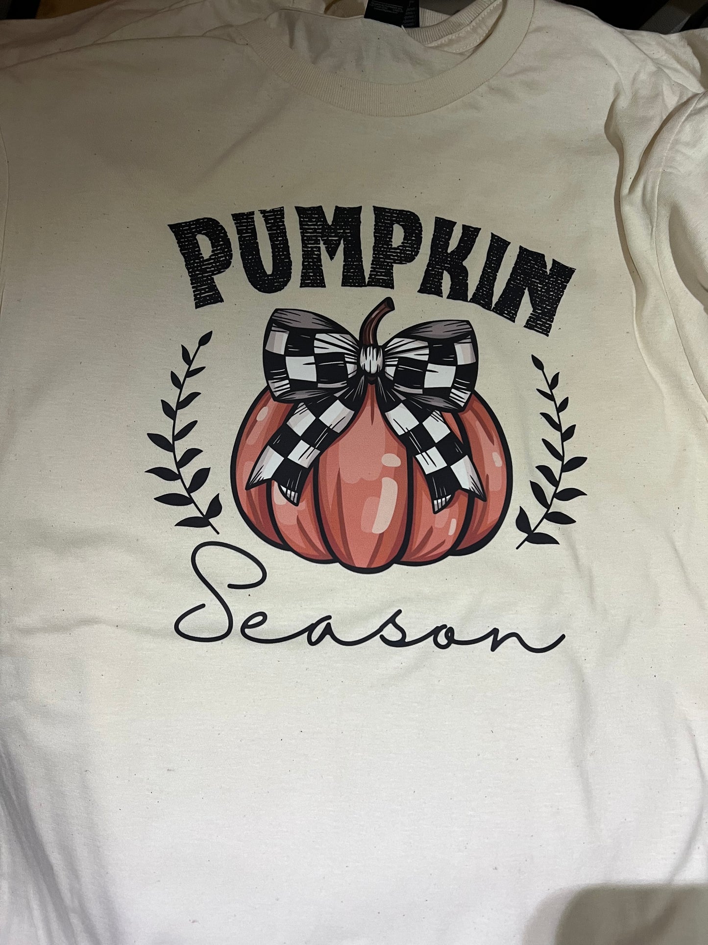 Pumpkin Season on Cream Gildan Softstyle