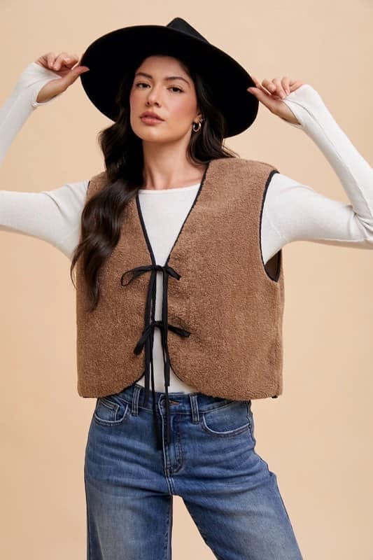 Mocha Tie Vest