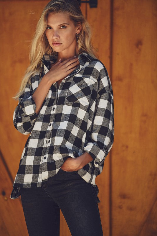 Risen Oversized Flannel with Pockets