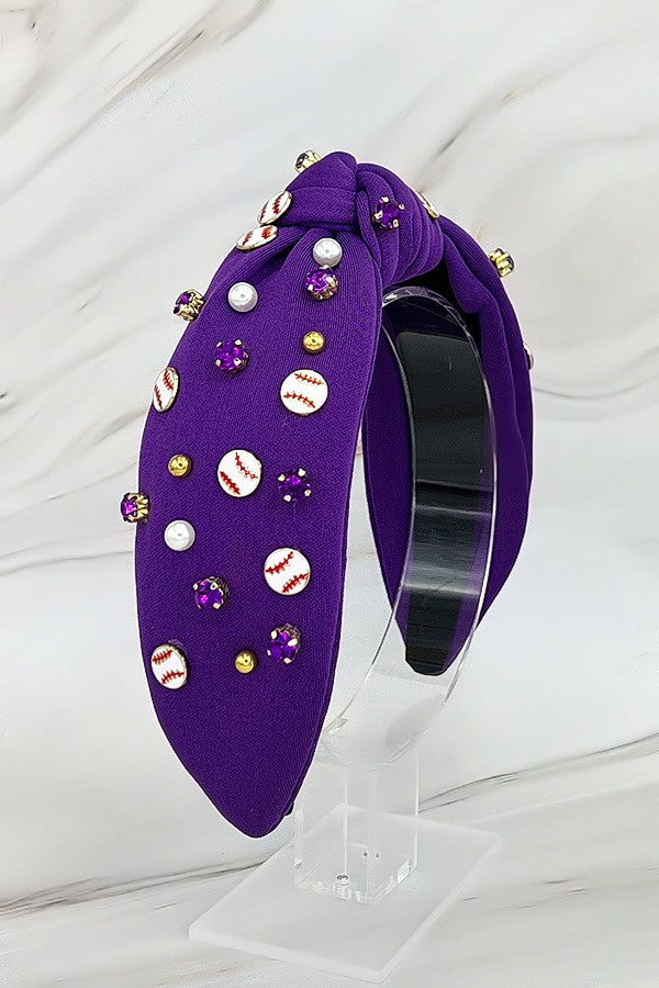 Purple Baseball Headband